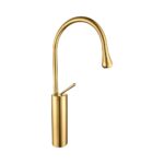 Minimal Altın Çanak Lavabo Bataryası