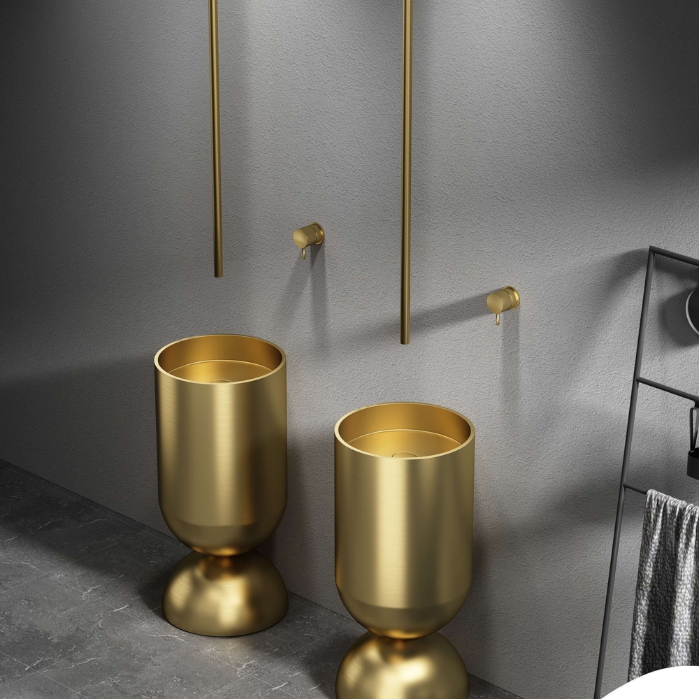 Petite Altın Paslanmaz Monoblok Lavabo