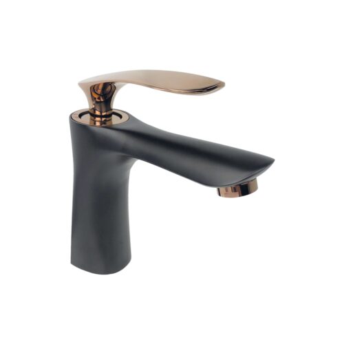Royal Siyah Rose Gold Lavabo Bataryası