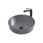 Mat Gri Oval Çanak Lavabo