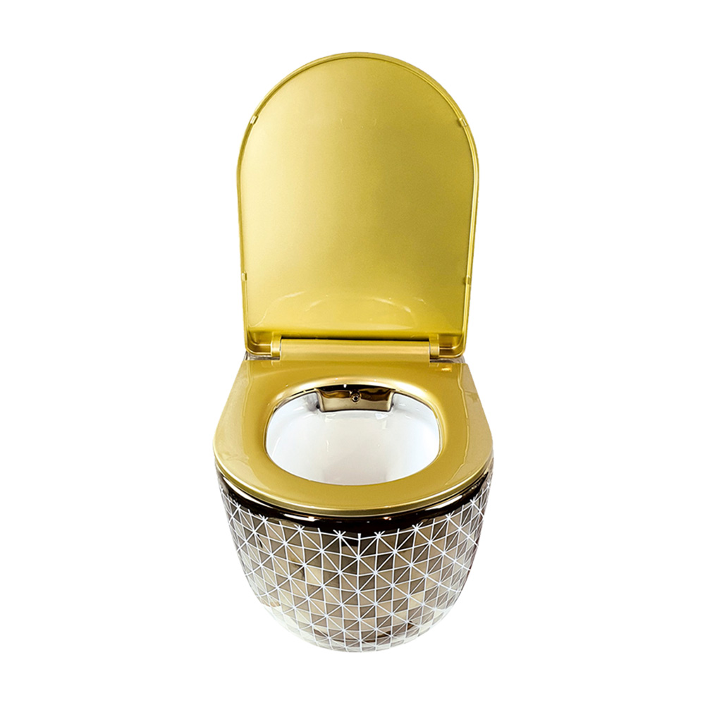 Starx Gold Rimless Wall Hung Toilet