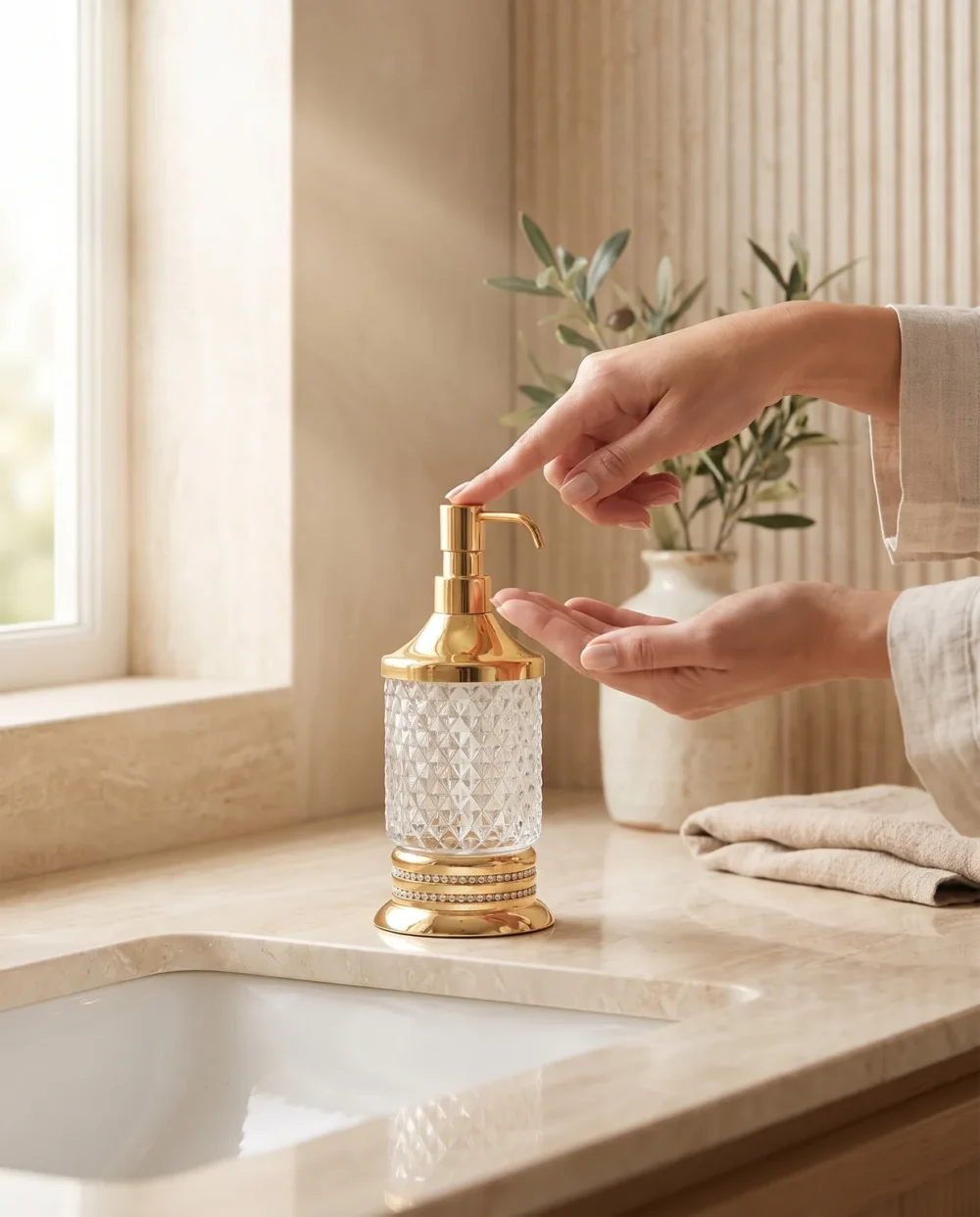 Crystal Altın Sıvı Sabunluk
