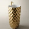 Crystal Altın Monoblok Lavabo
