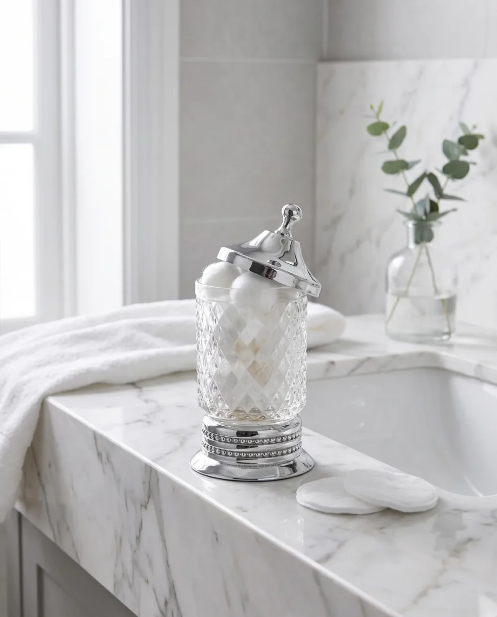 Crystal Krom Set Üstü Pamukluk