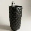 Crystal Mat Siyah Monoblok Lavabo