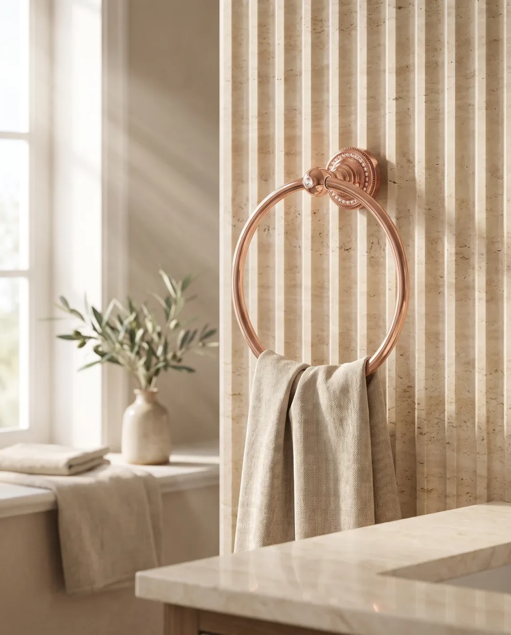 Crystal Rose Gold Halka Havluluk
