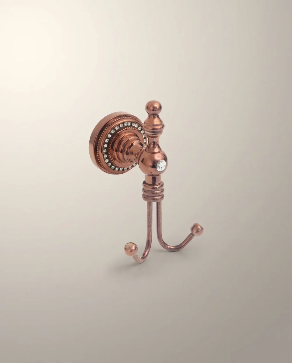 Crystal Rose Gold İkili Askılık