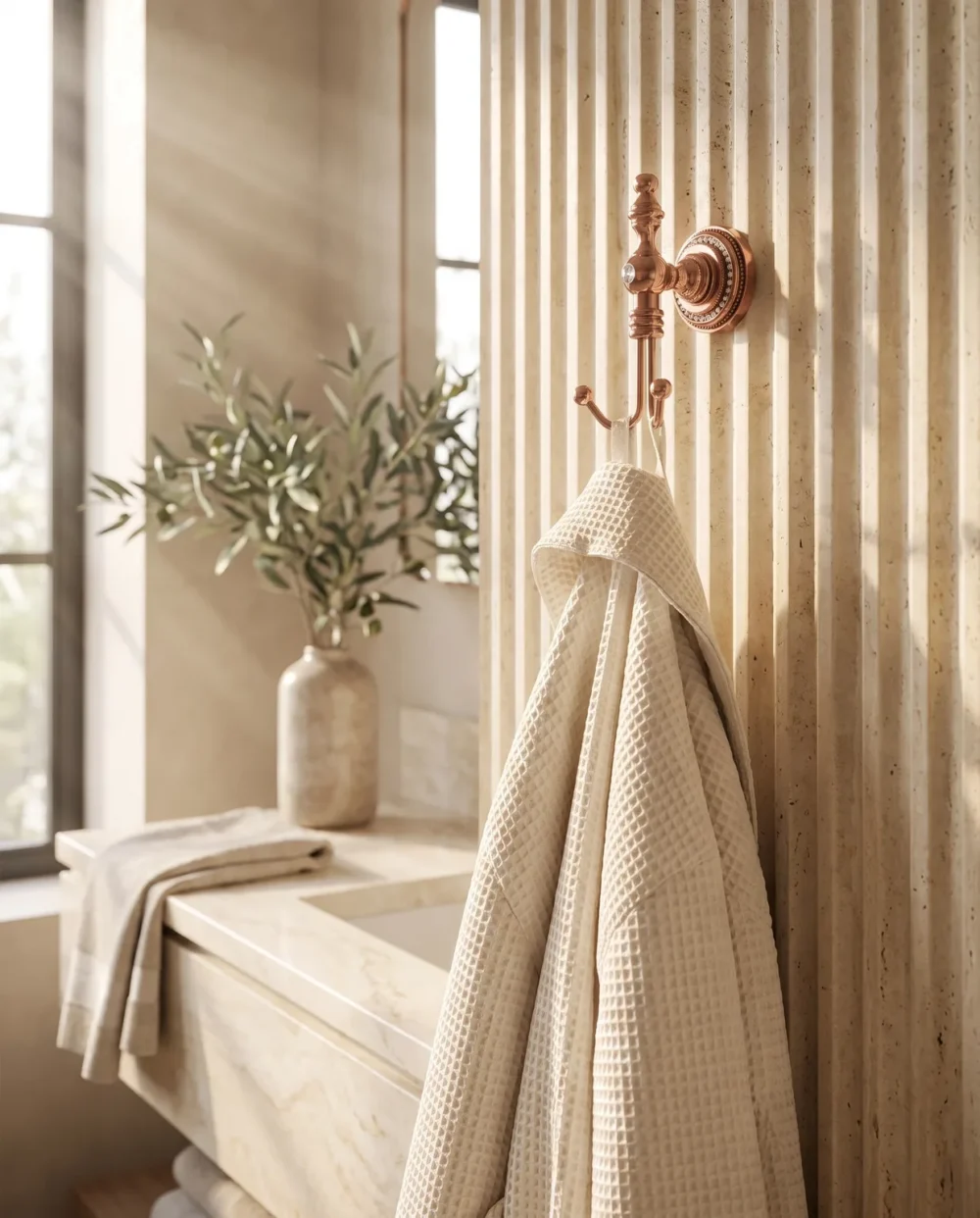Crystal Rose Gold İkili Askılık