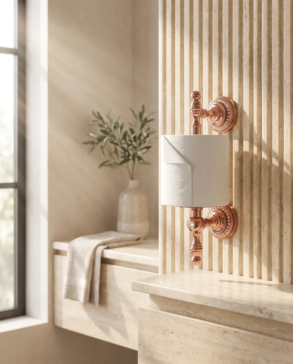 Crystal Rose Gold Yedek Kağıtlık
