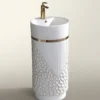 Elysia Beyaz Altın Monoblok Lavabo