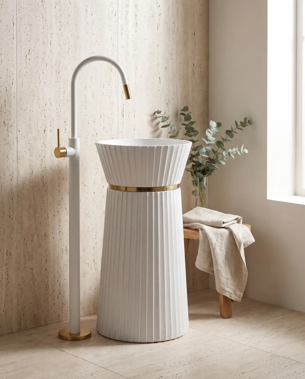 Glory Beyaz Monoblok Lavabo