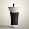 Glory Siyah Beyaz Monoblok Lavabo