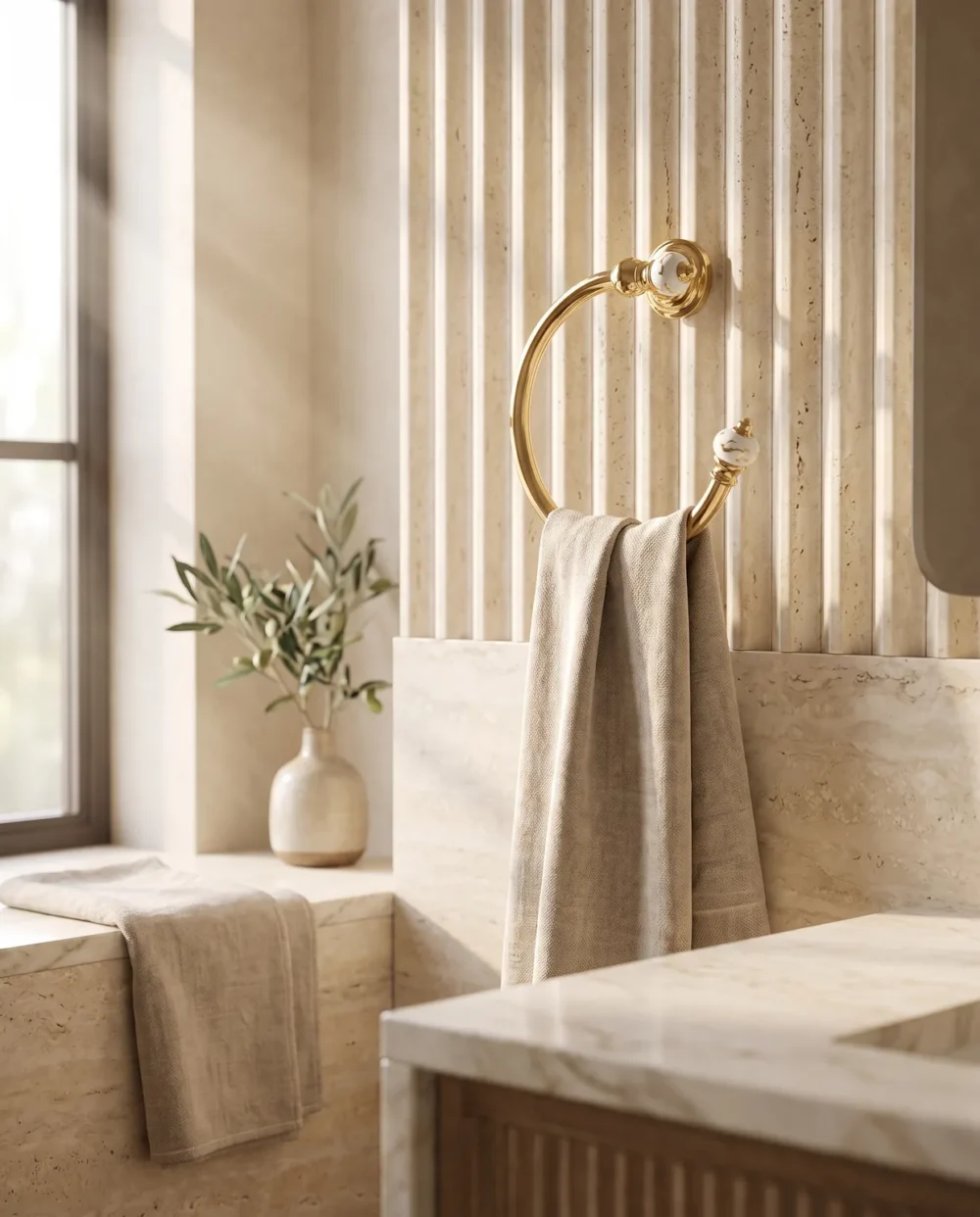 Marble Altın Halka Havluluk