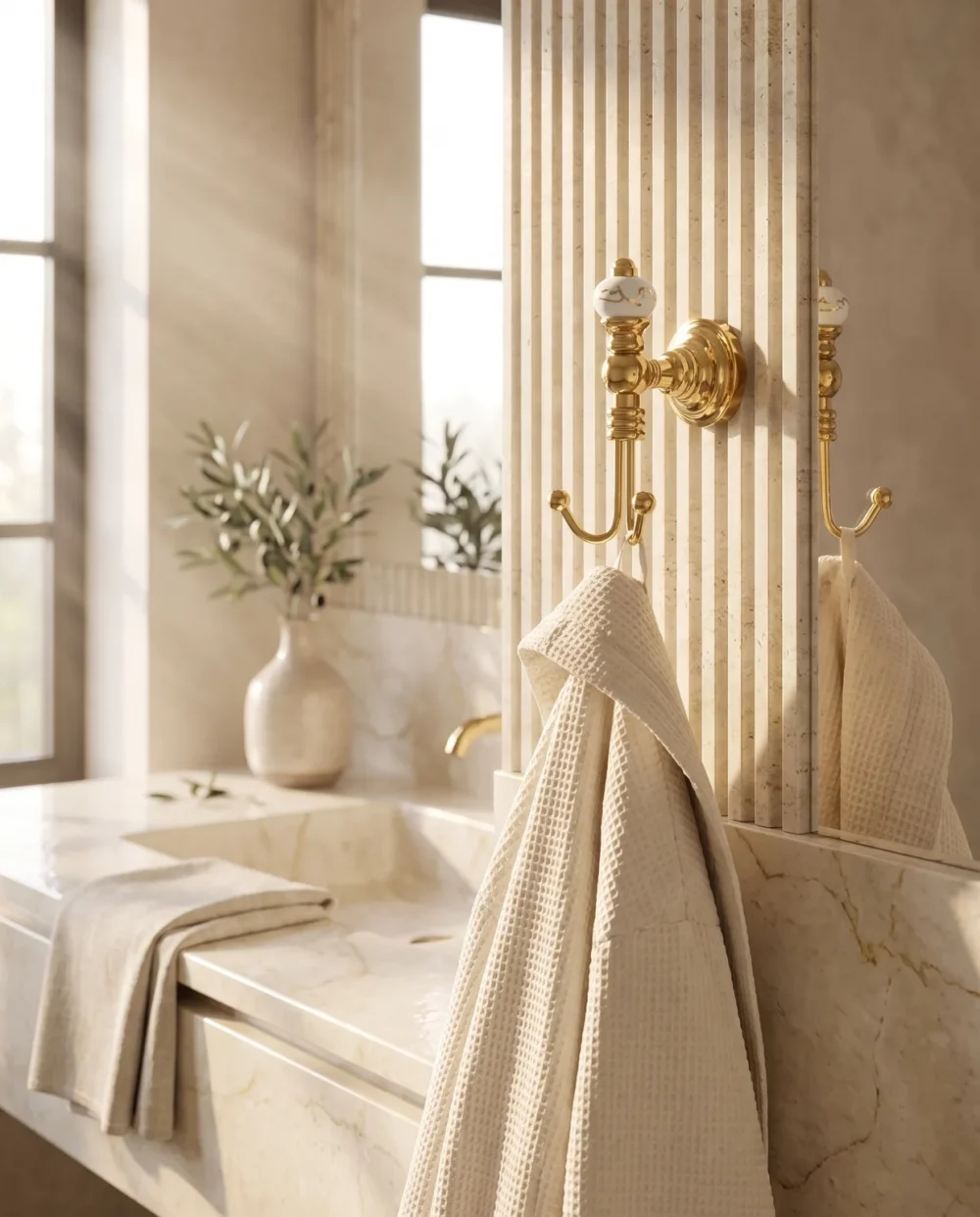 Marble Altın İkili Askılık
