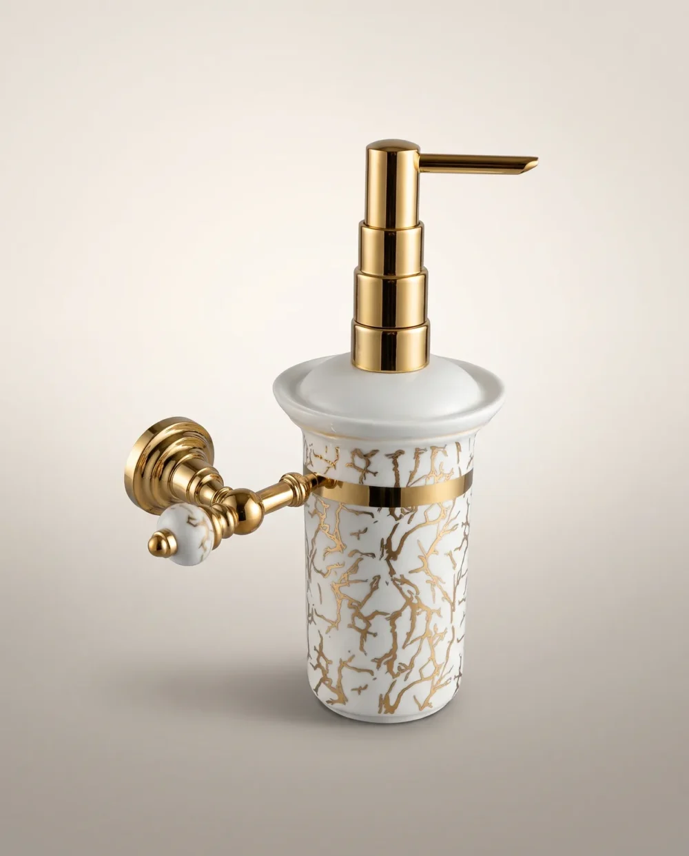 Marble Altın Montajlı Sıvı Sabunluk