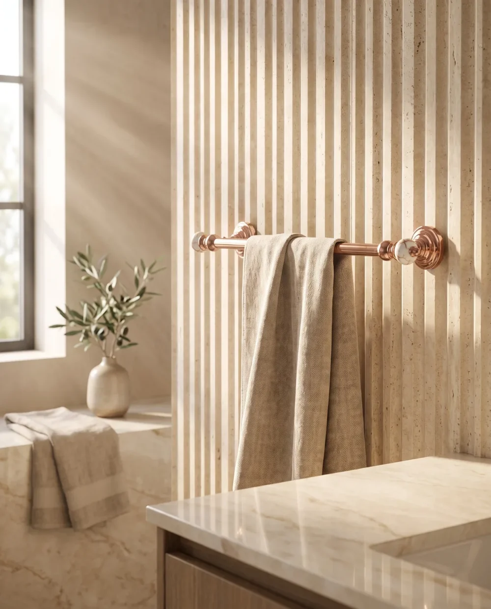 Marble Bronz 40 cm Havluluk