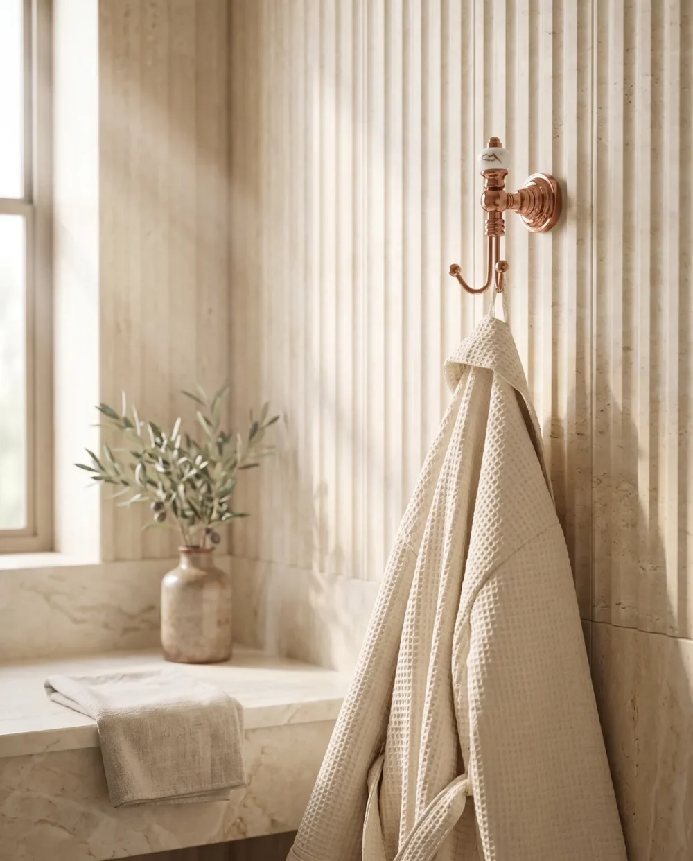 Marble Bronz İkili Askılık