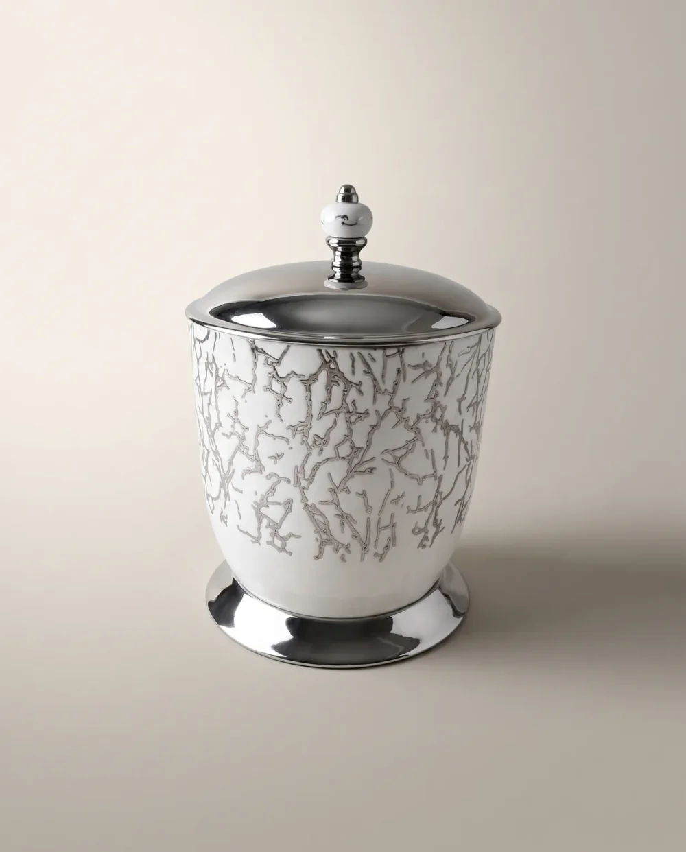 Marble Krom Çöp Kovası