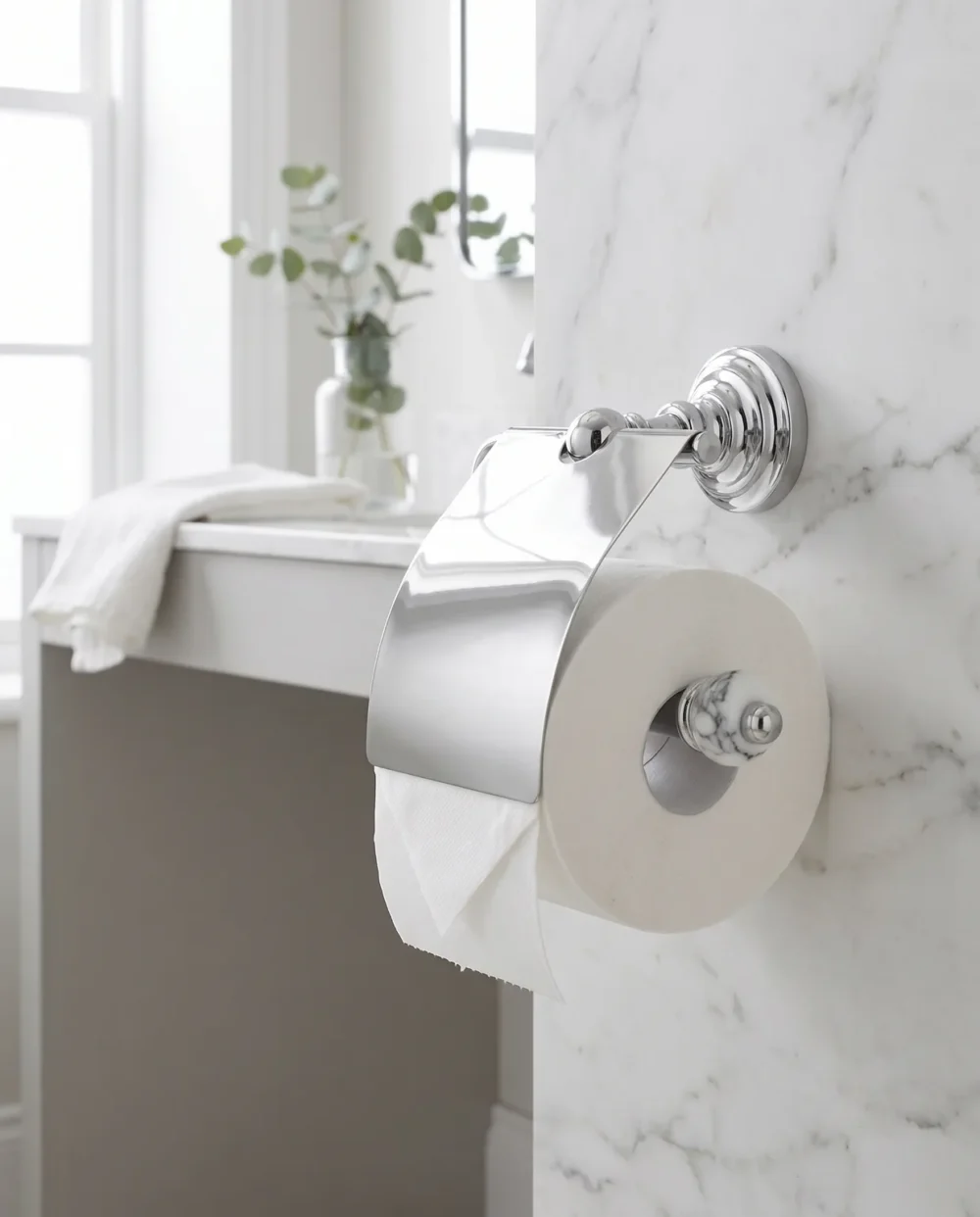 Marble Krom Kapaklı Kağıtlık