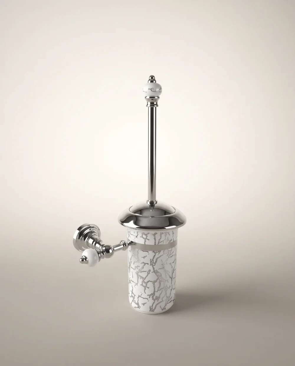 Marble Krom Montajlı Klozet Fırçalık