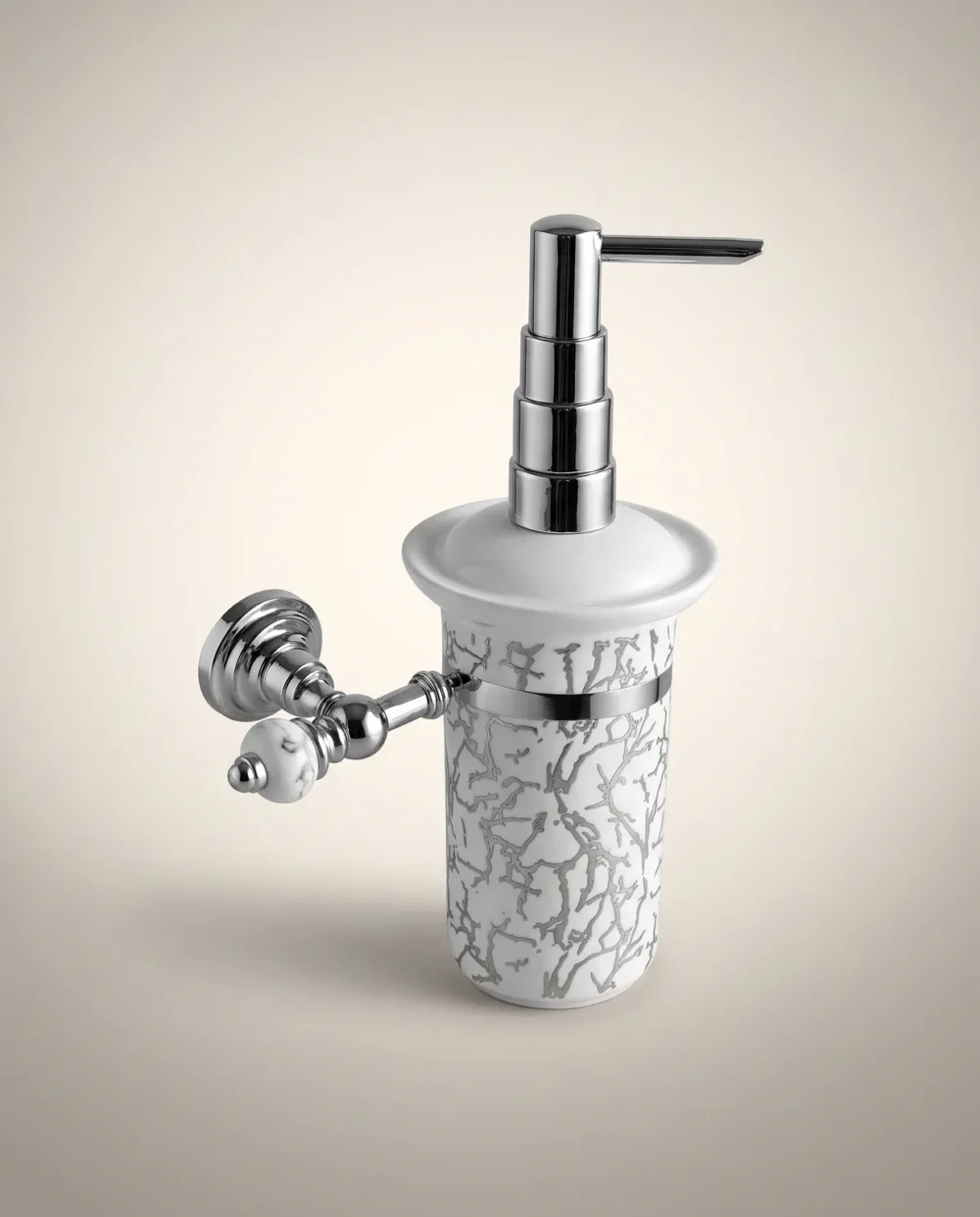 Marble Krom Montajlı Sıvı Sabunluk