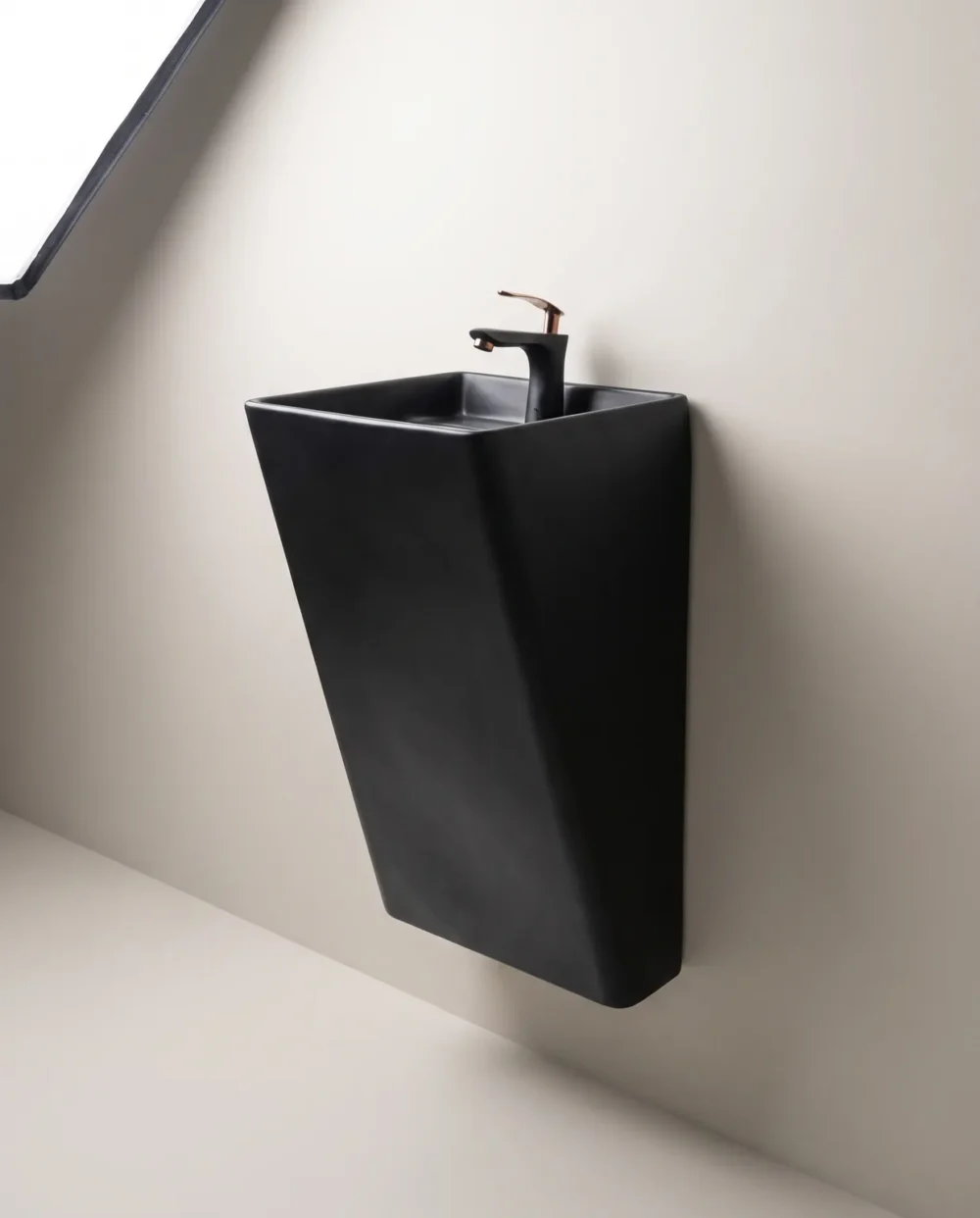 Mat Siyah Asma Monoblok Lavabo