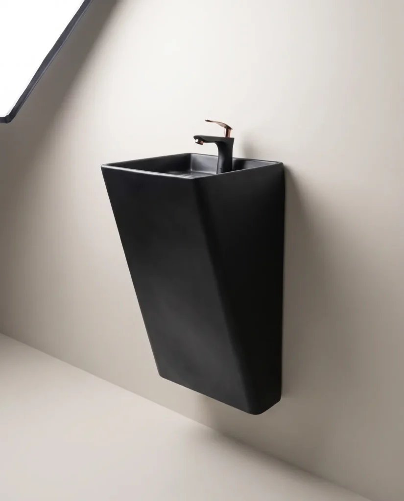 Mat Siyah Asma Monoblok Lavabo