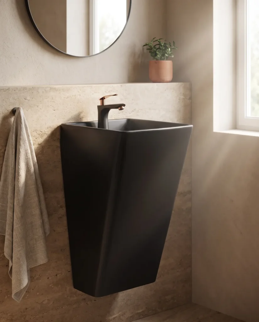 Mat Siyah Asma Monoblok Lavabo