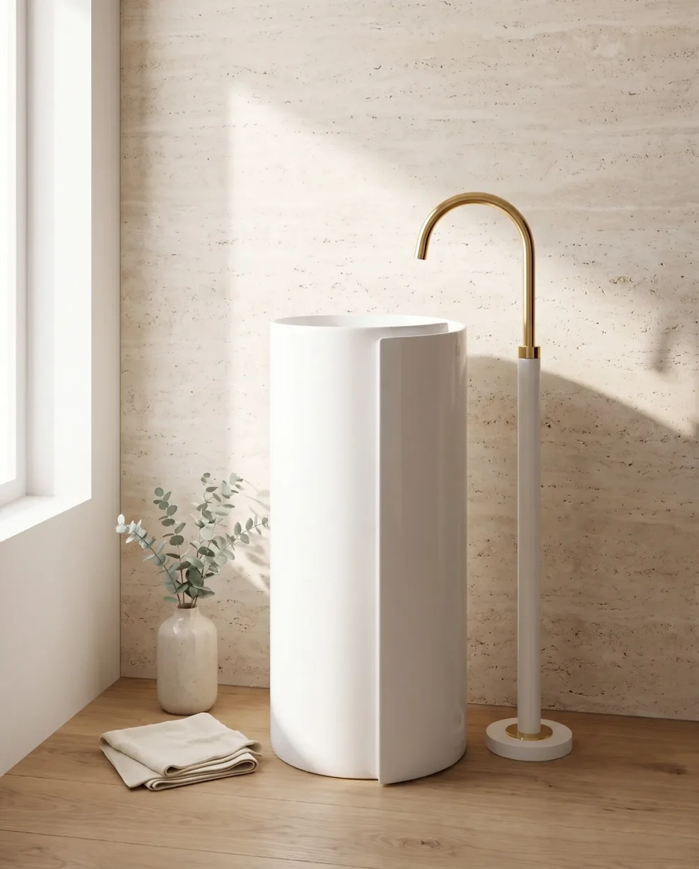 Monza Beyaz Monoblok Lavabo