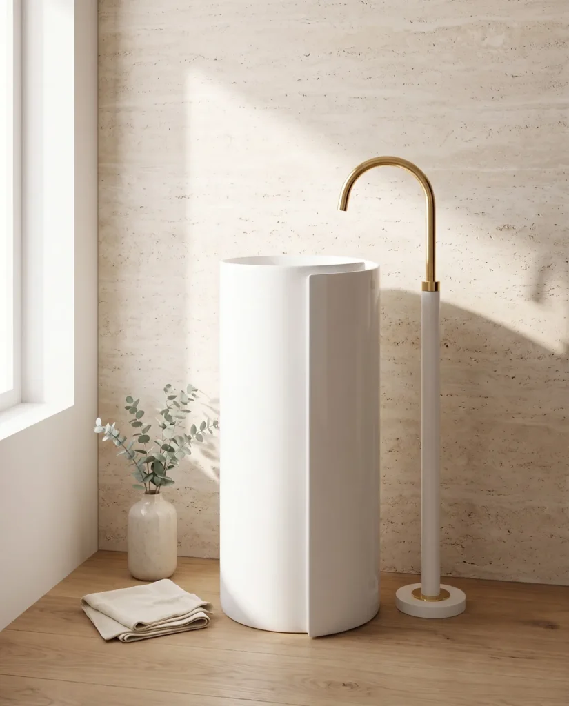 Monza Beyaz Monoblok Lavabo