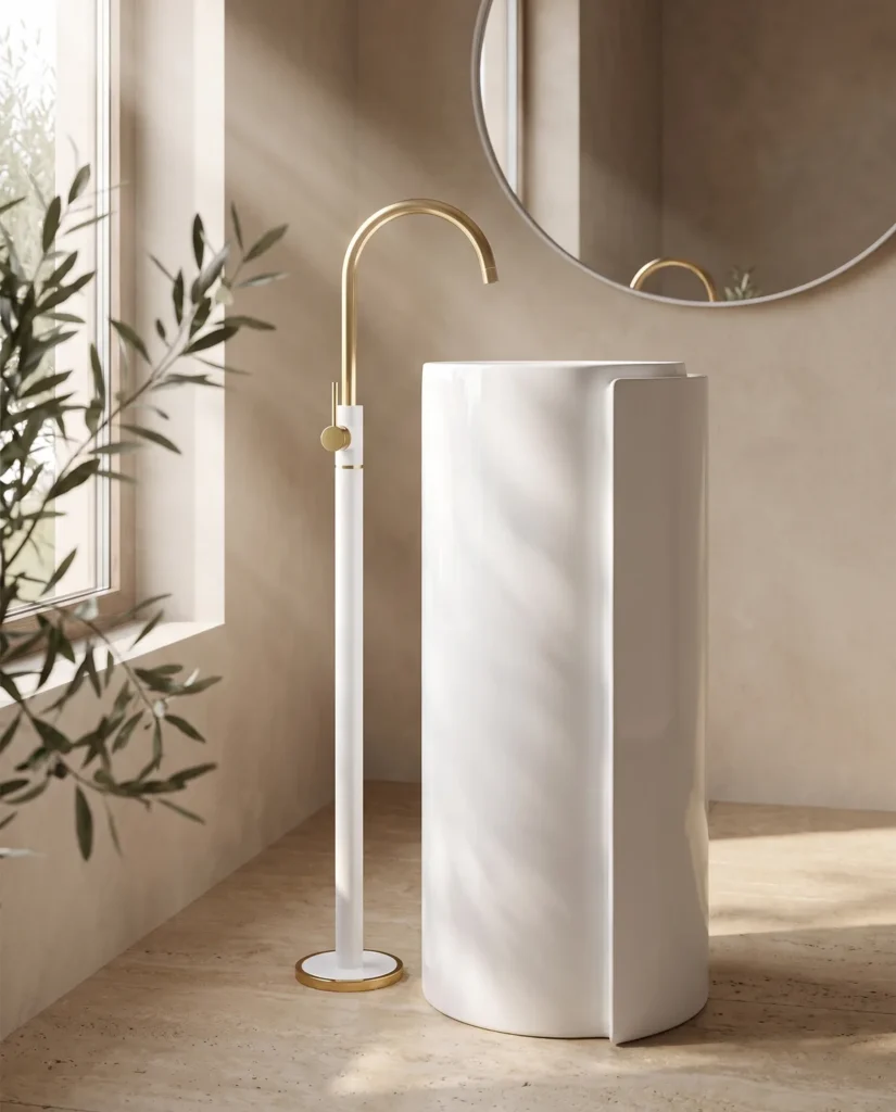 Monza Beyaz Monoblok Lavabo
