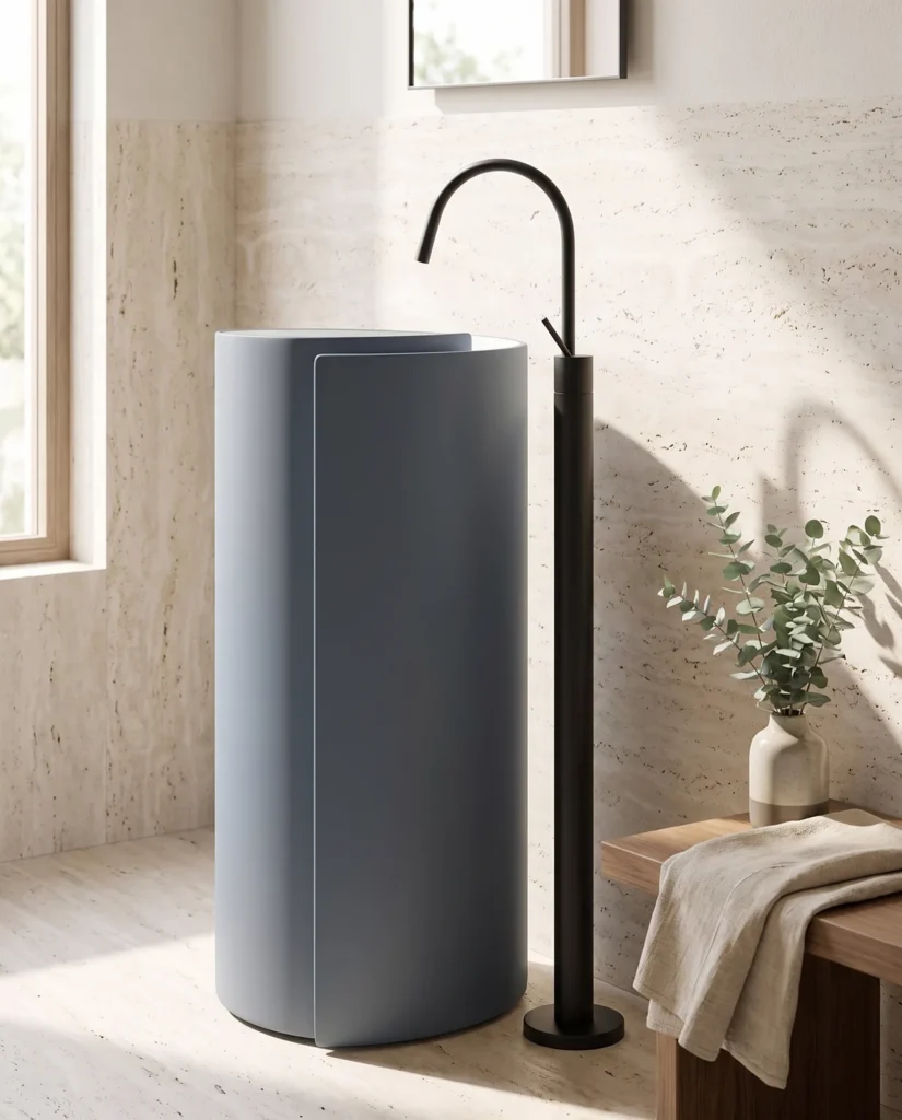 Monza Mat Gri Monoblok Lavabo