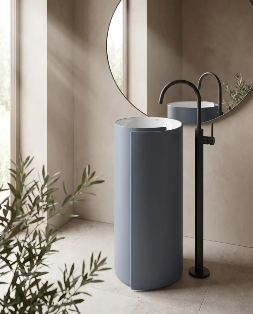 Monza Mat Gri Monoblok Lavabo