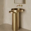 Paslanmaz Çelik Altın Monoblok Lavabo
