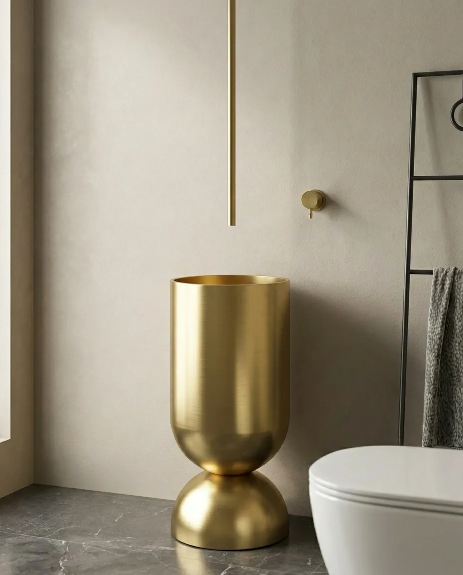 Petite Altın Paslanmaz Monoblok Lavabo