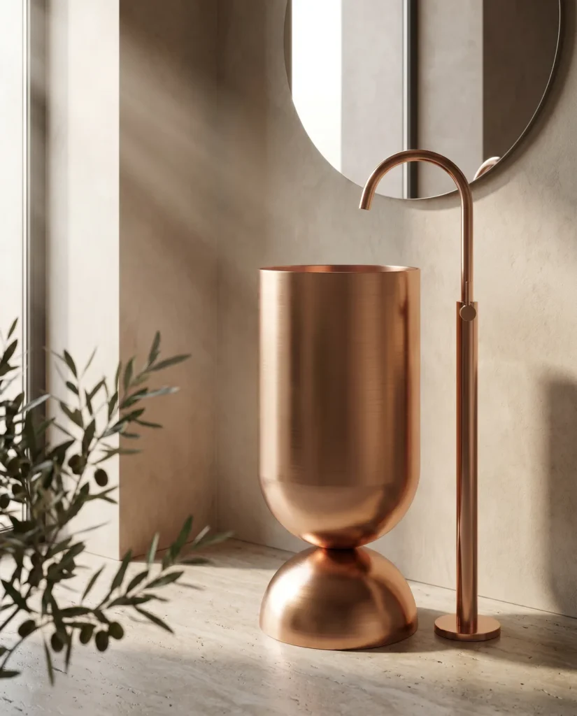 Petite Rose Gold Paslanmaz Monoblok Lavabo