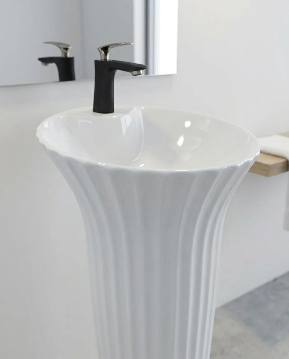 Bright Beyaz Monoblok Lavabo