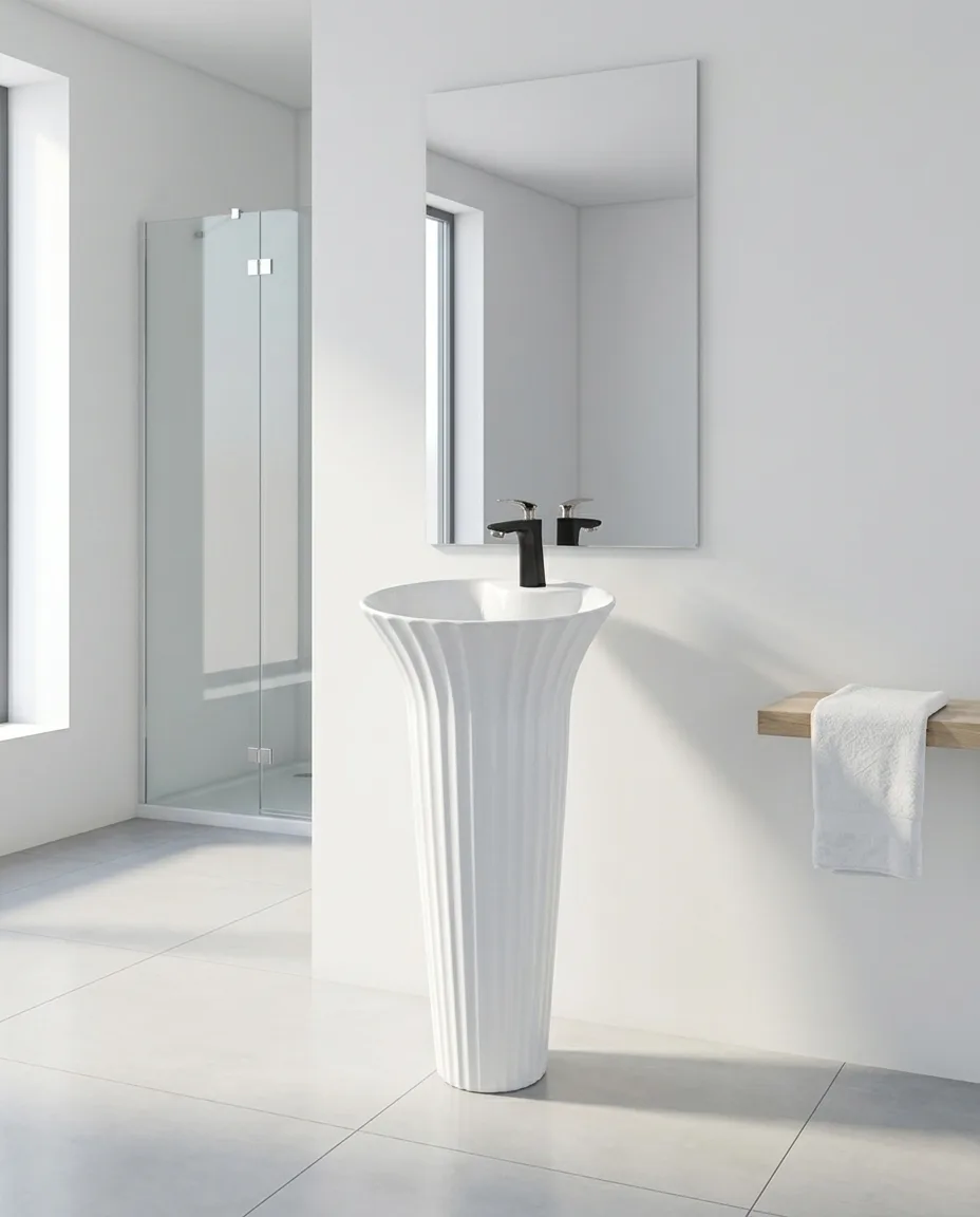 Bright Beyaz Monoblok Lavabo
