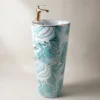 Ebru Yeşil Altın Monoblok Lavabo