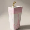 Calacatta Pembe Beyaz Monoblok Lavabo