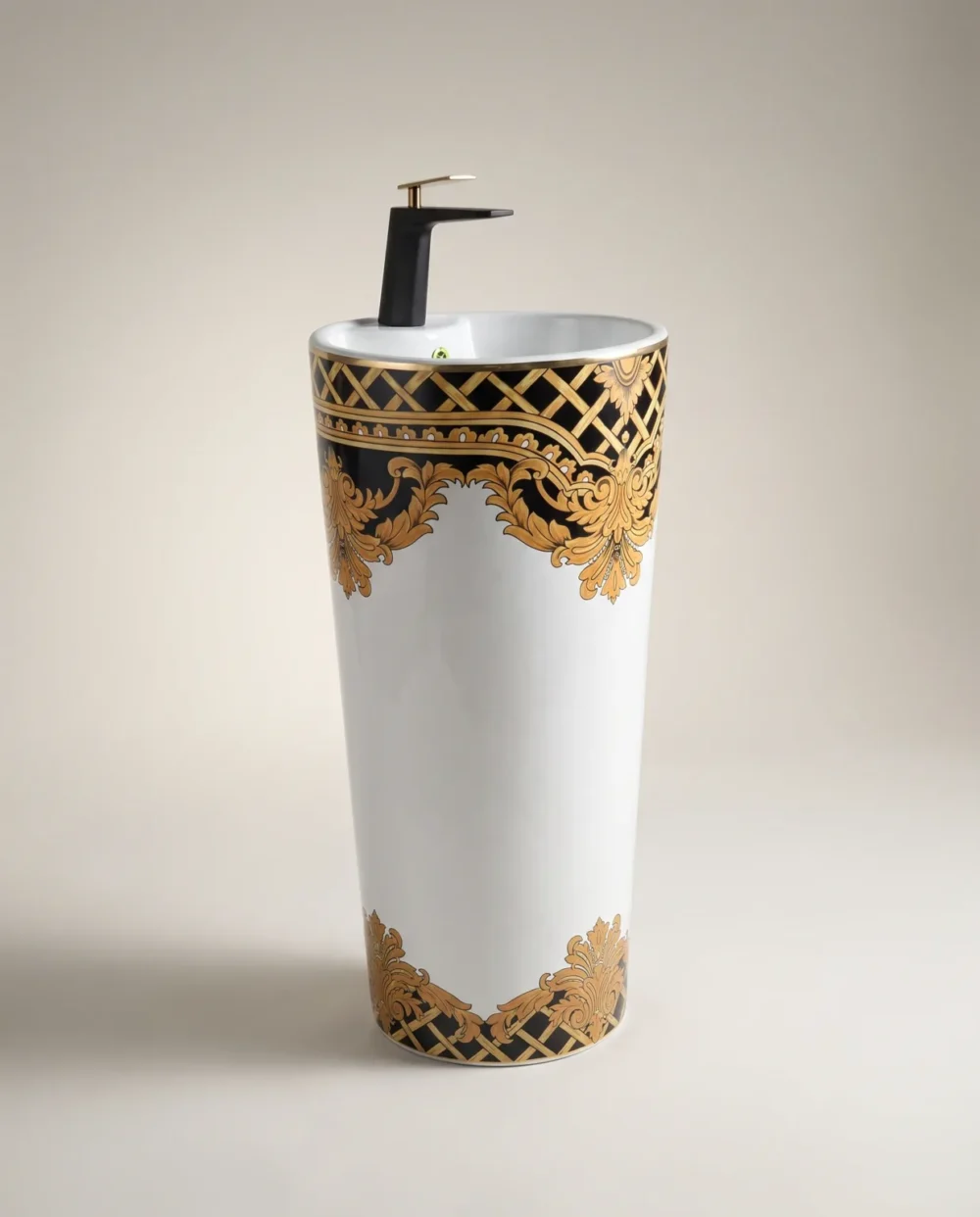 Kleopatra Beyaz Altın Monoblok Lavabo