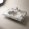 Victorian Statuario Etajerli Lavabo
