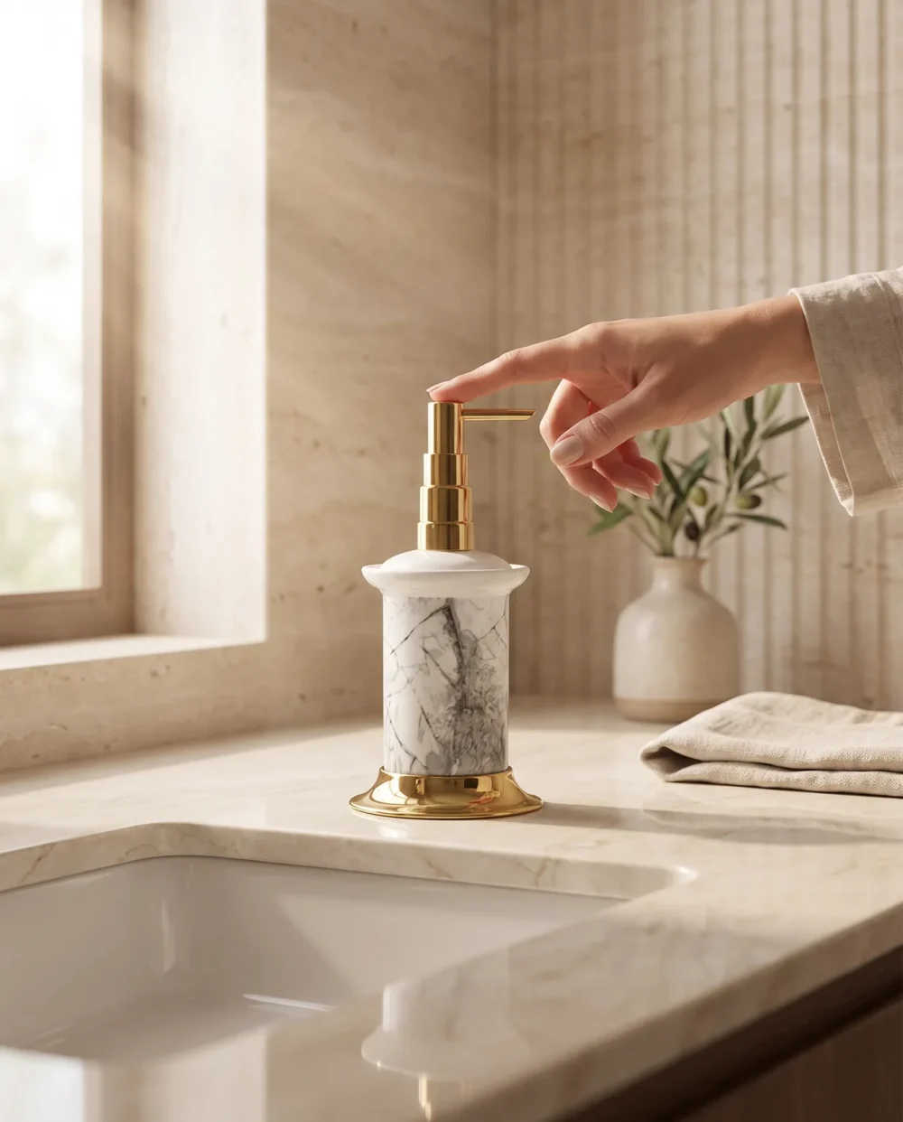 Sharp Calacatta Sıvı Sabunluk