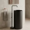 Slender Siyah Paslanmaz Çelik Monoblok Lavabo