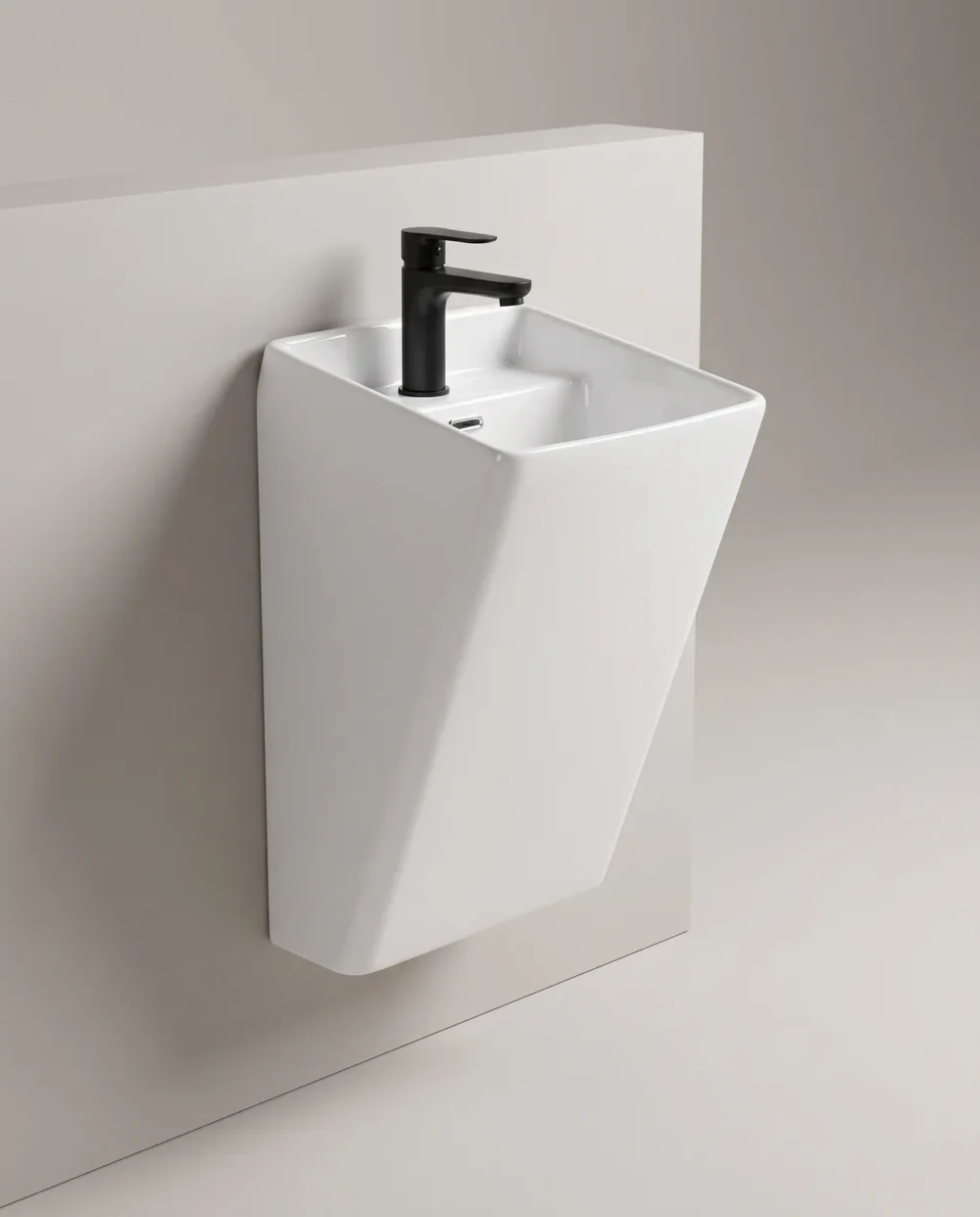 Beyaz Asma Monoblok Lavabo