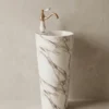 Yeni Calacatta Monoblok Lavabo